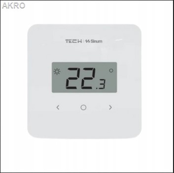 TECH SINUM R-S2 Przewodowy regulator pokojowy biał do sterowania temperaturą